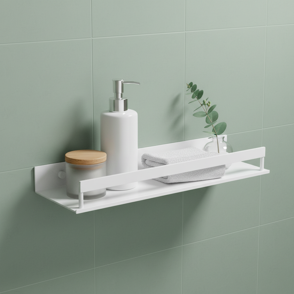 Exact white bathroom shelf