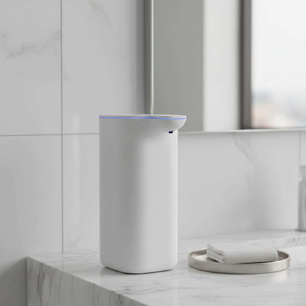 Touchless Automatic Soap Dispenser on bathroom countertop