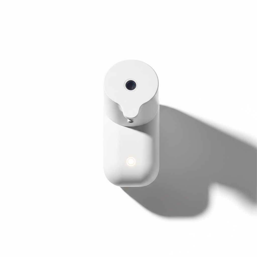 Touchless Automatic Soap Dispenser flat lay white background